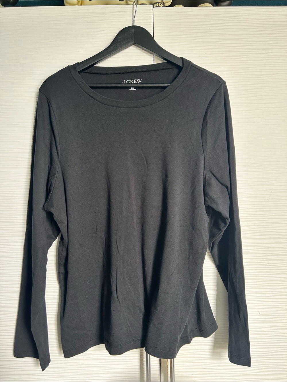 J. Crew Black Long-Sleeve Crewneck Tee